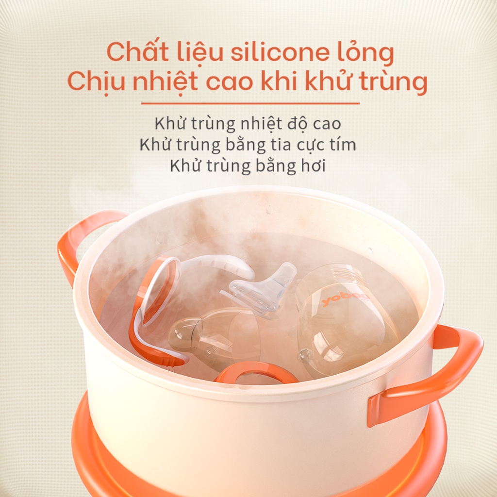 Ảnh Núm ti ngậm giả cho bé Yoboo YB-0007 đầu tròn bằng silicone nguyên khối mô phỏng ti mẹ - Hàng chính 4