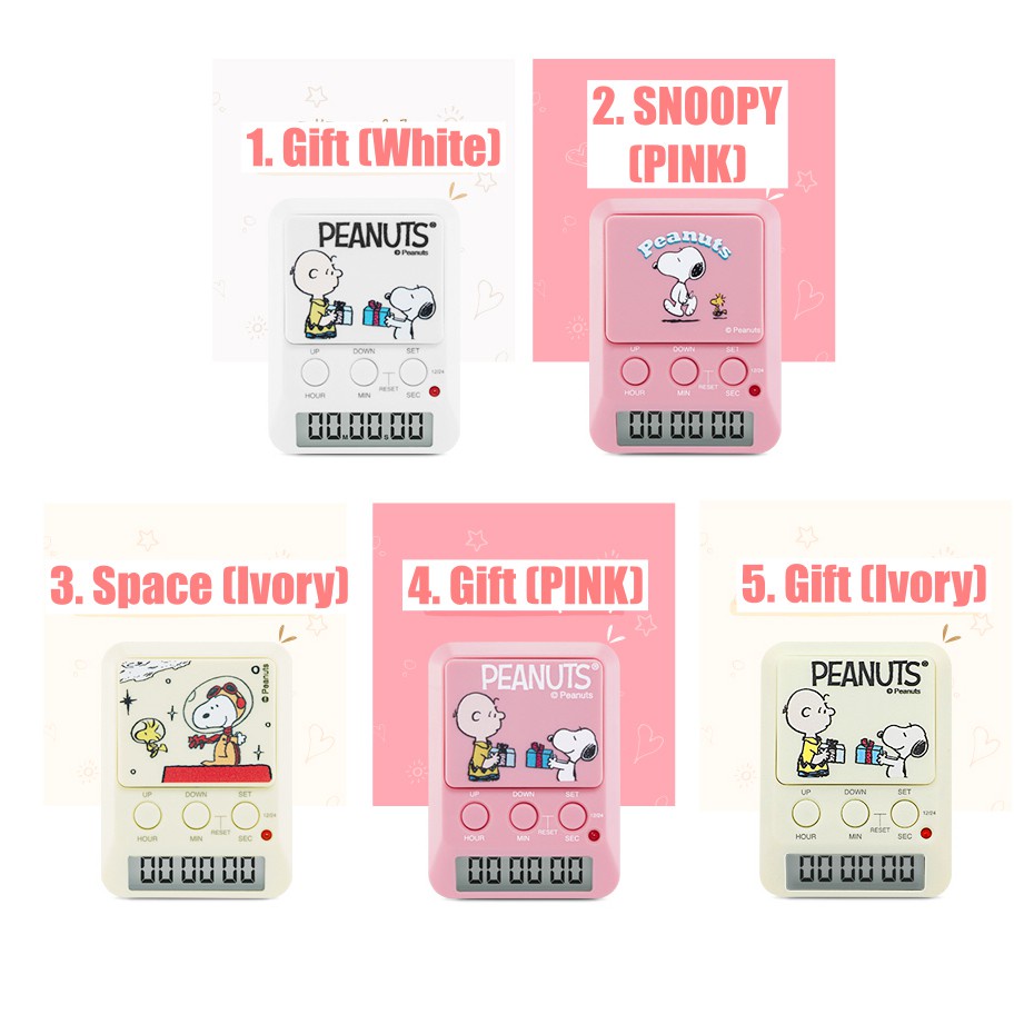 [DRETEC] Đồng hồ học sinh mini hình Snoopy Peanuts D-Day /Timer/Stop T ...