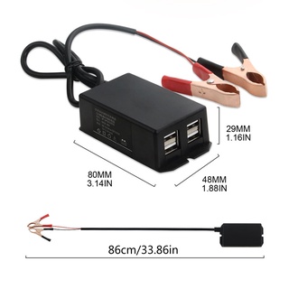 Củ Sạc USB DC 12V Kèm Kẹp Pin Chuyên Dụng Cho Điện Thoại / Máy Tính Bảng