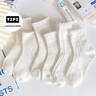 Tất cao cổ Hàn quốc kiểu dáng xoắn thừng F3-01