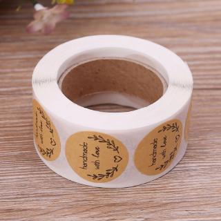 Set 500 Nhãn Dán Tự Nhiên Hình Tròn In Chữ Handmade