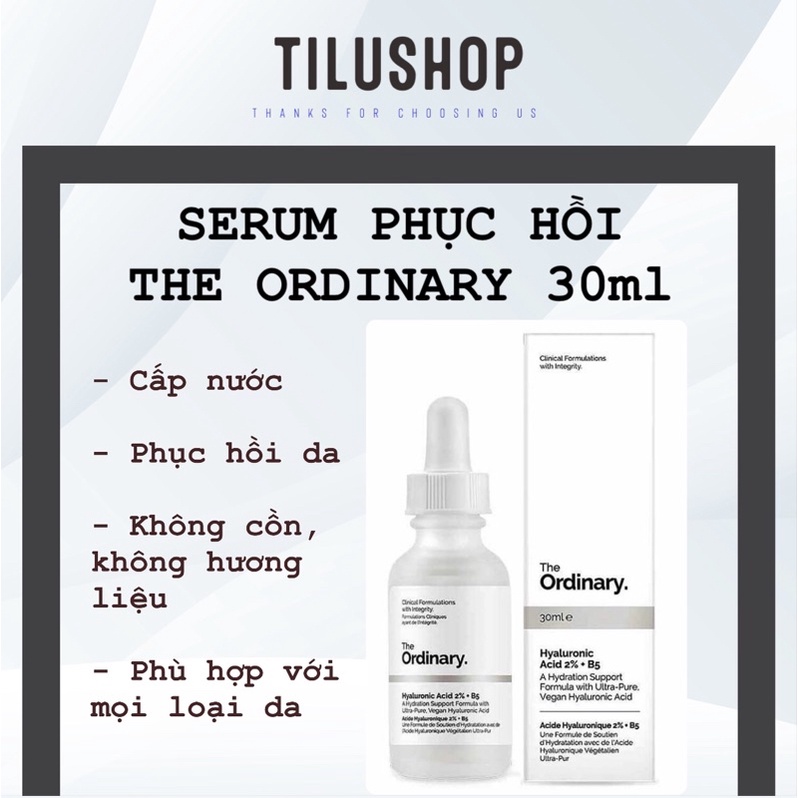 The Ordinary Hyaluronic Acid 2 + B5 Hydrating Serum Shopee Việt Nam