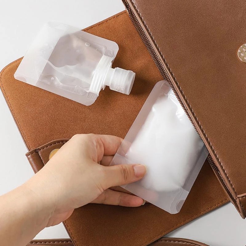 [Túi đóng gói vỏ sò dưỡng da du lịch di động 30 / 50 / 100ml] [Túi đóng gói sản phẩm chăm sóc da mờ] [Túi đựng mỹ phẩm] [Túi niêm phong chống bụi cho tinh dầu & dầu gội]