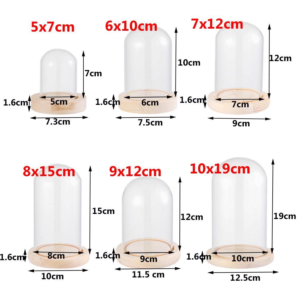 BAMBOOB Kính cloche Cây Trang Trí Nhà Terrarium Trong Suốt Bình Thủy Tinh Hoa Hộp Bảo Quản