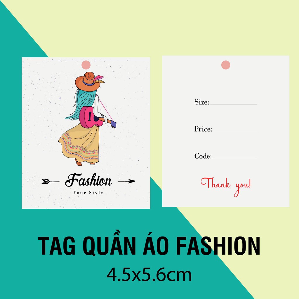 (GIÁ SIÊU RẺ) Nhãn mác giấy quần áo thời trang cao cấp - 100 cái - Có sẵn