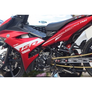 [Ảnh thật] Tem Rời Dán Xe Exciter 150 Mẫu Chỉ Trắng Đỏ Cực Hot, Hàng 3 Lớp Chất Lượng Cao Không Bay Màu