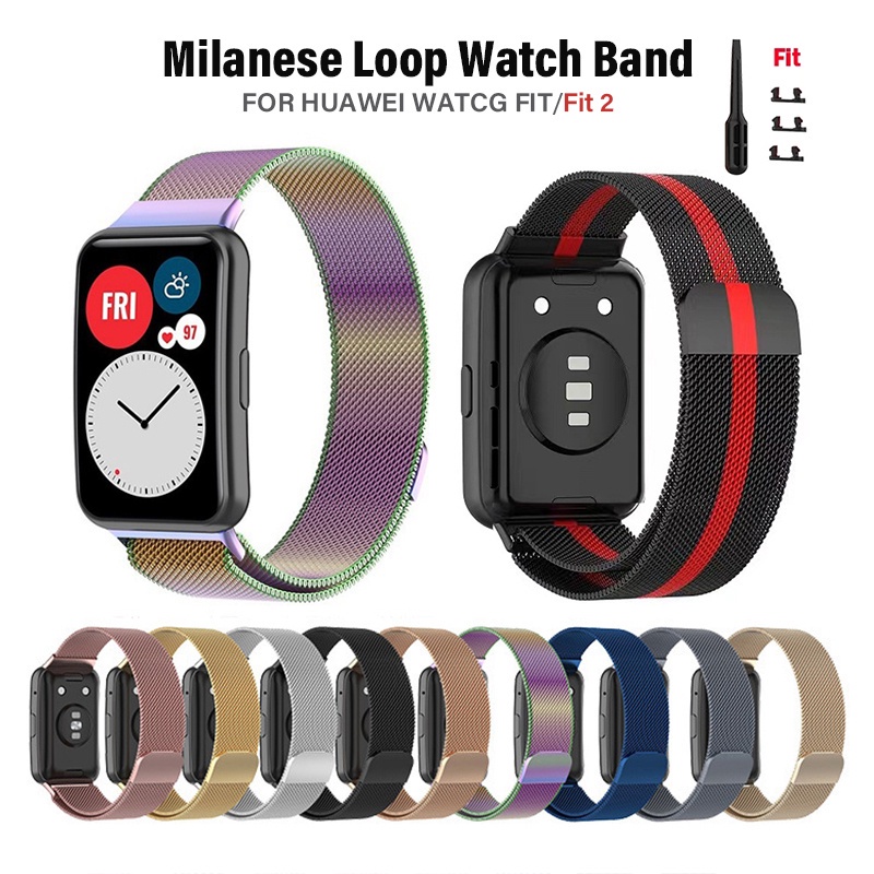 Dây Đeo Inox Milanese Khóa Nam Châm Cho Đồng Hồ Thông Minh Huawei Watch Fit Fit 2 2 Shopee 4388