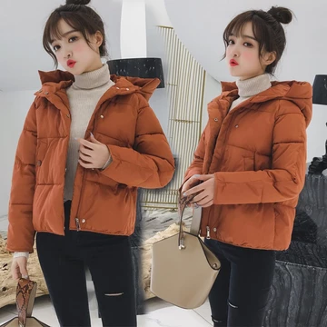 Áo Khoác Mùa Đông Parkas Nữ Có Mũ Trùm Đầu Áo Khoác Ngắn Nữ Dày Ấm Cotton Đệm Parka Wamen Áo Tuyết Áo Khoác Ngoài