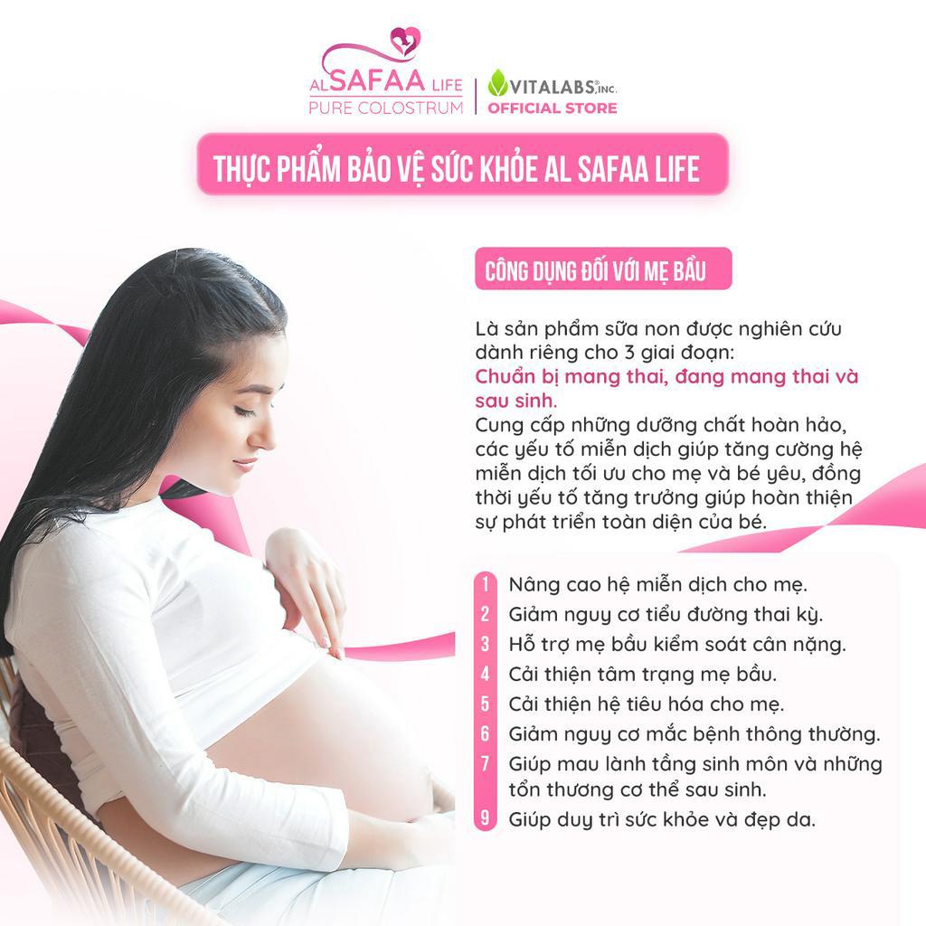 Combo 05 hộp Thực phẩm bảo vệ sức khỏe Sữa non Al Safaa Life hộp 30 viên