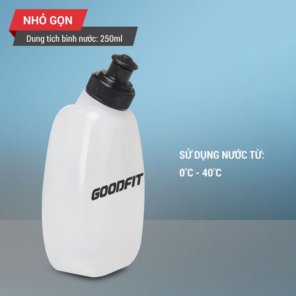 Ảnh Bình nước nhựa cứng thể thao, bình nước chạy bộ 250ml GoodFit GF03RA 1