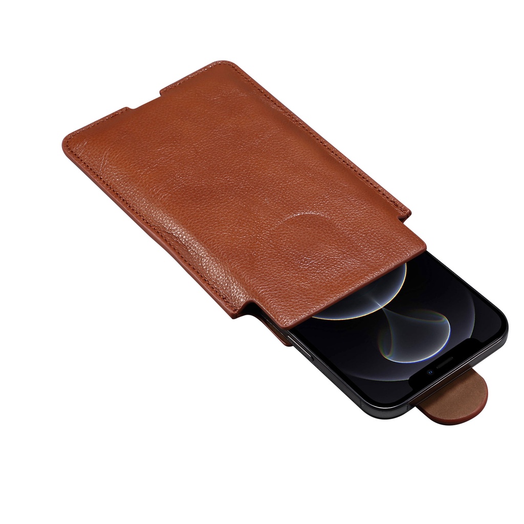 Bao Da Điện Thoại Siêu Mỏng Có Kẹp Đeo Hông Cho Điện Thoại Thông Minh 5.5-7.2 ''
