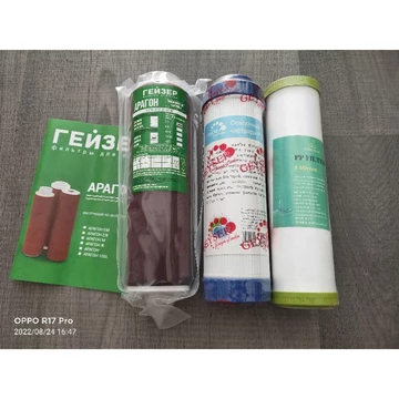 Bộ 3 lõi cho tiền sử lý ion kiềm, lõi aragon, geyser, bịt 1, bộ lõi cho lọc thô