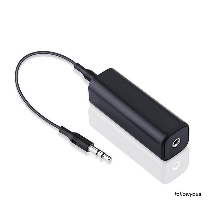 Bộ Lọc Âm Thanh Aux 3.5mm Bằng Nhựa Màu Đen Di Động Chống Nhiễu Âm Thanh Cho Xe Hơi