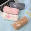 Hộp đựng bút, túi đựng bút lông xù chân mèo xinh Meow dễ thương