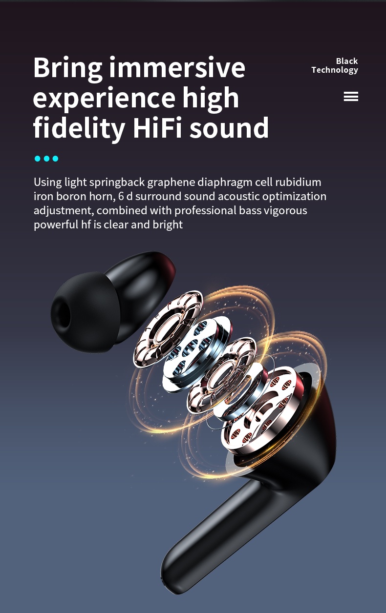 Mô tả Tai Nghe Vitog Bluetooth 5.0 Không Dây Chống Ồn Chống Thấm Nước Thích Hợp Cho Điện Thoại Android - 4