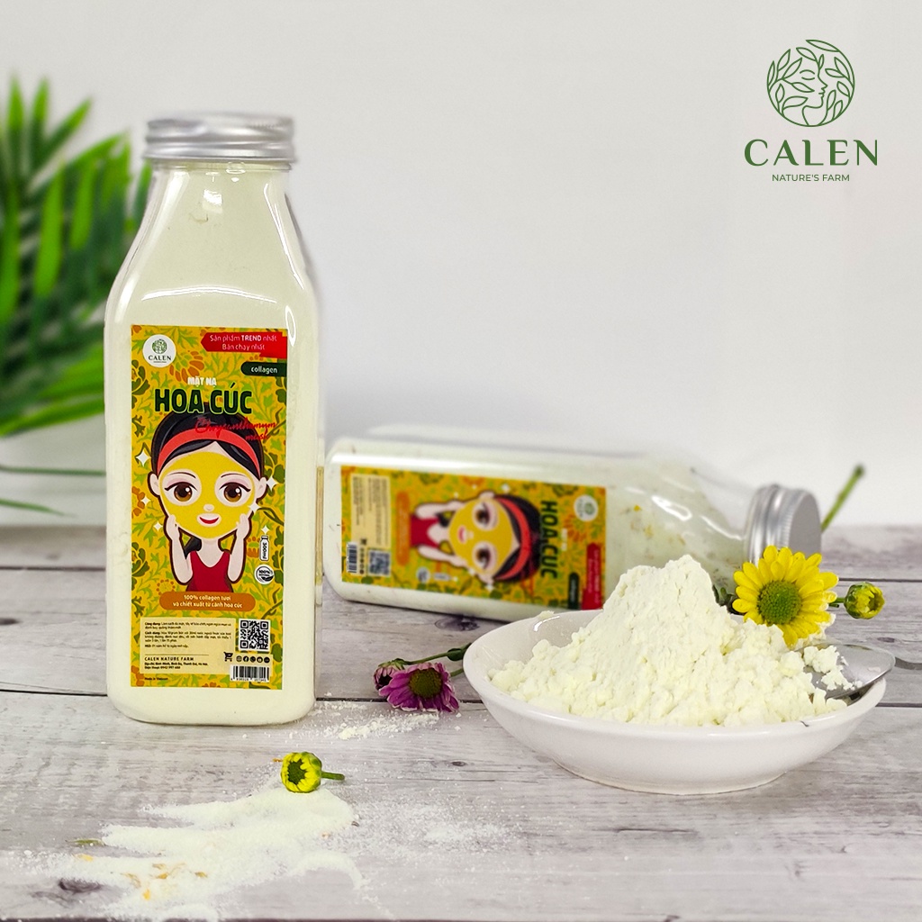 Mặt nạ dẻo dạng bột Calen collagen dùng trong Spa Cao Cấp Dưỡng Trắng Da, Cấp ẩm, Chống Lão Hóa, Ngừa Mụn