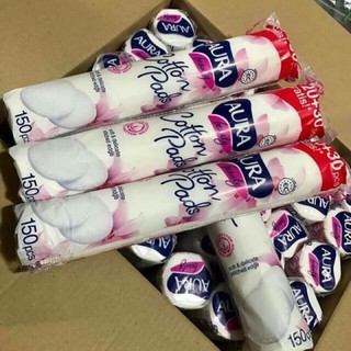 Bông Tẩy Trang Aura Siêu Mềm Siêu Sạch 100% Cotton Thiên Nhiên