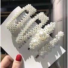 Set 04 kẹp tóc đính hạt cao cấp có hình thật