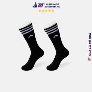 Tất cổ cao logo sọc viền T&T SOCKS & HOSIERY
