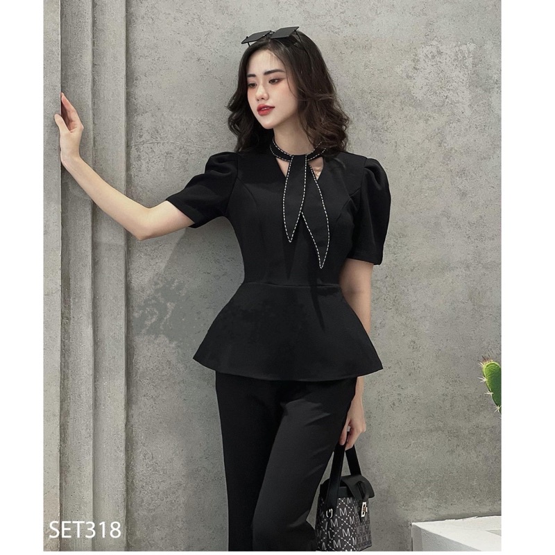 ao so mi peplum kieu dang cong so han quoc thiet ke dot chi chat lieu tuyet mua mem min mac di choi di lam a78