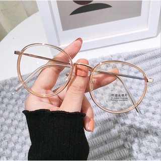 Mắt kính thời trang nữ gọng cận ngố tròn phong cách Nhật Hàn cá tính chống bức xạ và ánh sáng xanh phối đồ đẹp 073