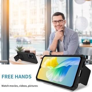 Ốp Điện Thoại Siêu Mỏng Chống Sốc Có Giá Đỡ Cho Vivo V23E (4G / 5G) / Y17 Y15 Y12 Y11 Y20 Y50 Y30