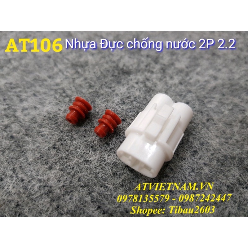 Nhựa giắc ĐỰC chống nước 2P 2.2 trong xe Yamaha - AT106 ( 1 bịch 10 cái ...