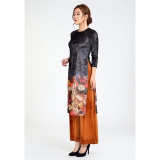 Áo dài nữ dáng cách tân bằng nhung LAMER sang trọng, nữ tính L61A18Q043