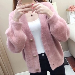 Áo khoác Cardigan dệt kim form rộng xinh xắn cho nữ