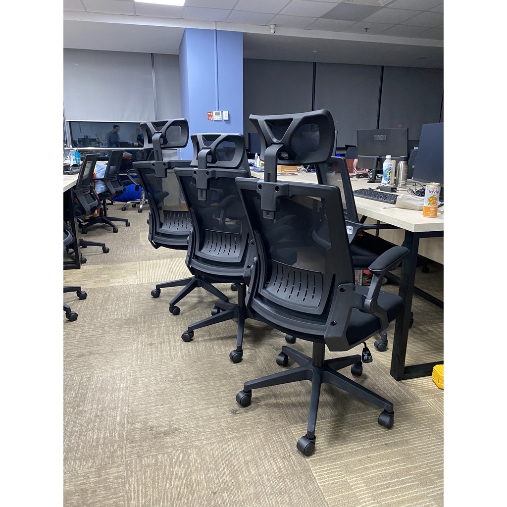 Manson Ergonomic Ghế Xoay Văn Phòng Thiết Kế Công Thái Học Tay Gập - Màu Trắng, Đen, Xám