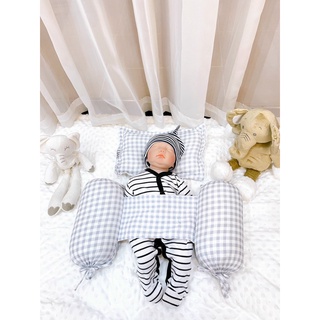 Bộ Chặn Bông Kèm Gối Chéri Hàng Xuất Hàn Vải Organic Mềm Cao Cấp | Minizon Kids
