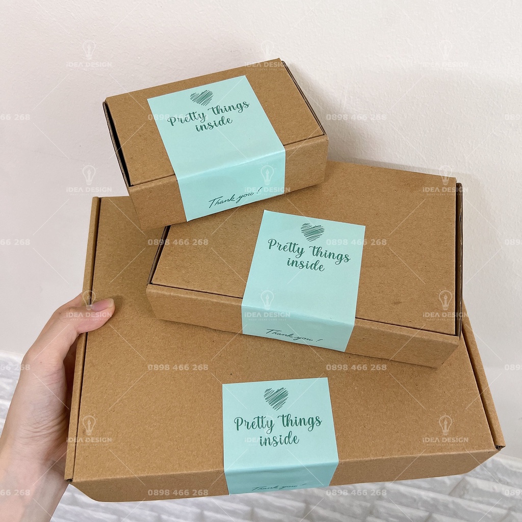 Tem Decal Dán Hộp Carton, Tem Thank You Dán Niêm Phong Hộp - Size 11x6 ...