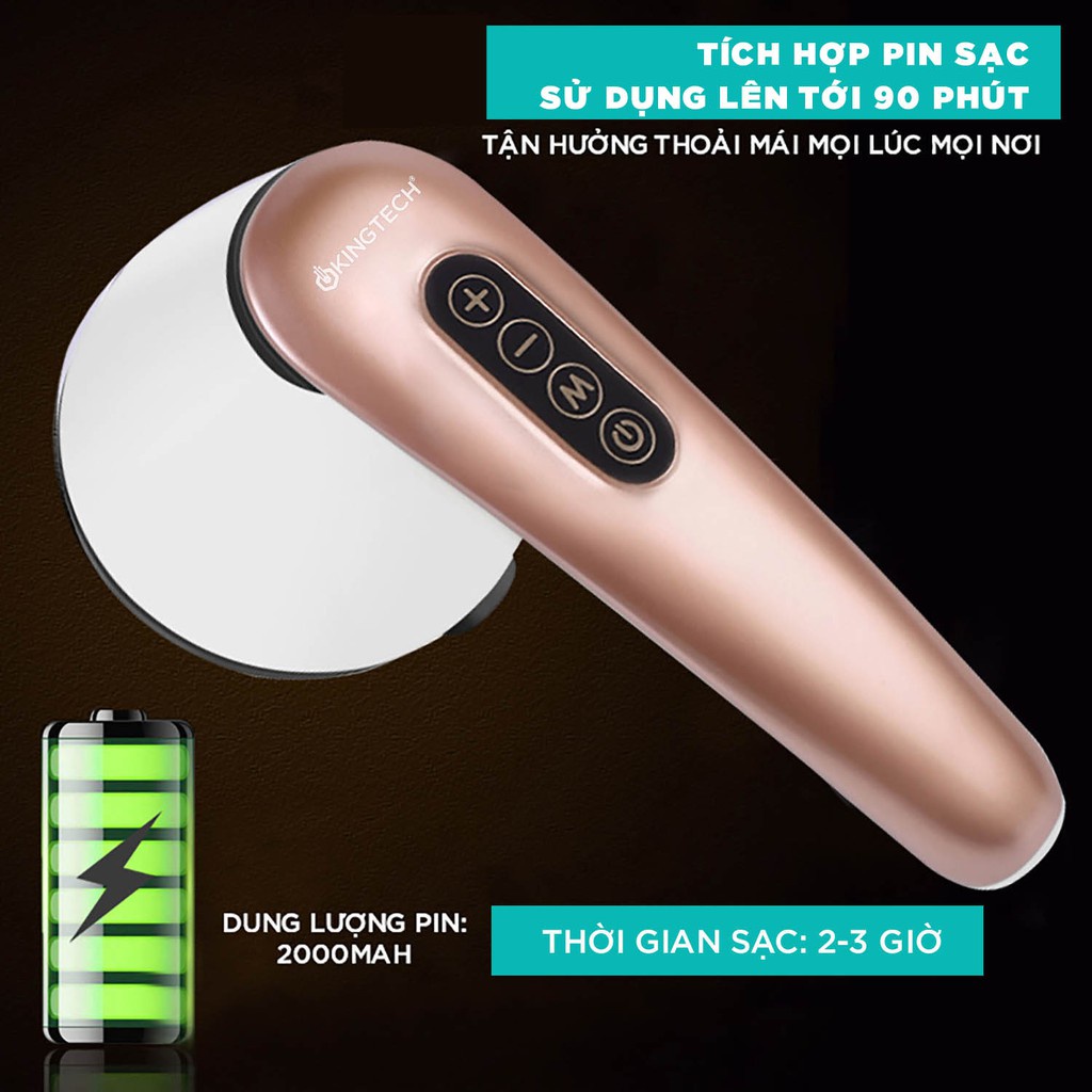 Ảnh Máy Massage Cầm Tay Dành Cho Chị Em KINGTECH YT-1803 - Mát Xa Toàn Thân Đa Năng, Chuyên Sâu Cho Eo Bụng, Cổ - Chính Hãng 3