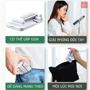 Kệ điện thoại, iPad để bàn có thể gập gọn, chống tê mỏi tay Giá đỡ điện thoại
