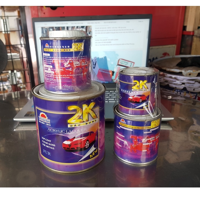 SƠN DẦU BÓNG CAO CẤP 2K MOTO KIỀU + LON CHẤT CỨNG (350GR, 1150GR)
