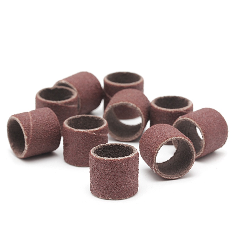 Ppy 10 Chiếc 12 5 Mm Grit 80 Dây Chà Nhám + 3 17 Mm Mandrel Dụng Cụ Quay Móng Tay Mũi Khoan