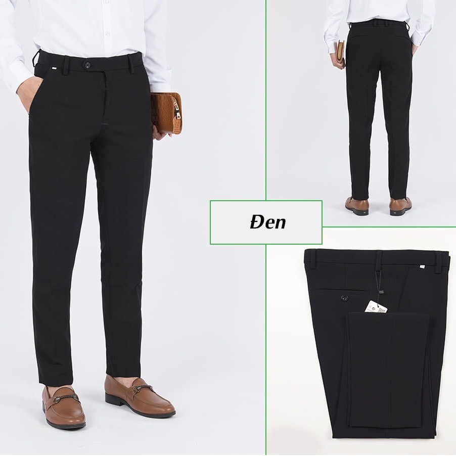 Quần tây quần âu nam đẹp thời trang công sở, chất vải tuyết mưa dáng ôm, co dãn nhẹ ống côn phong cách hàn quốc