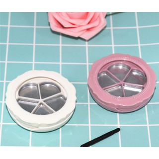 KHAY BÔNG 5 Ô ĐỰNG SON HANDMADE HOẶC PHẤN MẮT KÈM CỌ