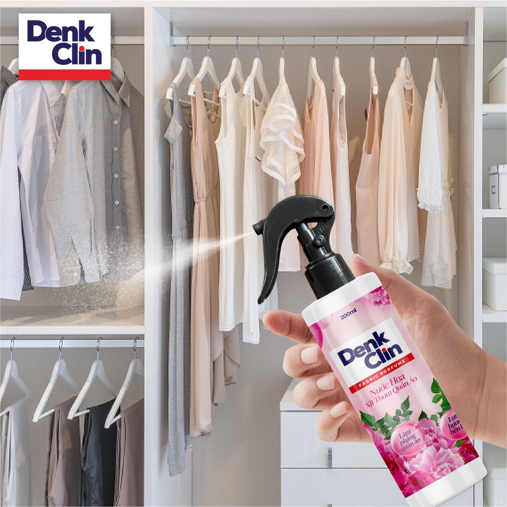 Nước hoa xịt thơm quần áo Denkclin 200ml