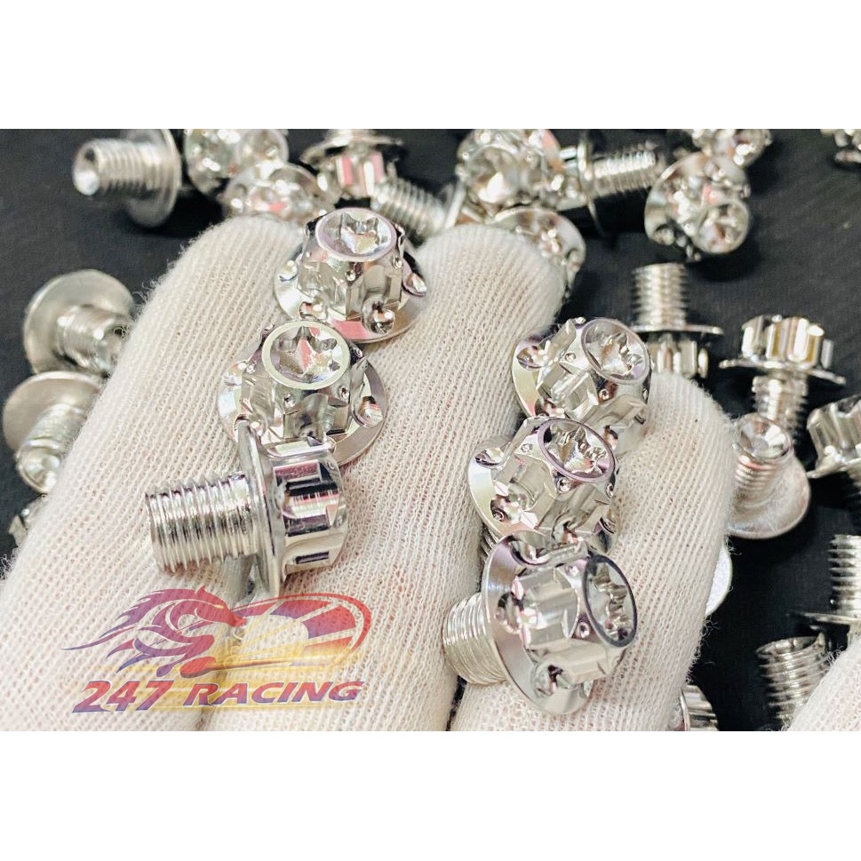 SALAYA ốc chân kính 10li Inox 304 răng thuận và ngược gắn xe máy các loại