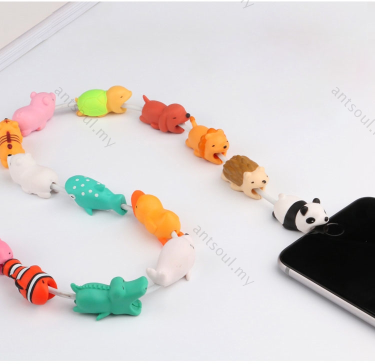 Phụ kiện thú silicon bọc bảo vệ đầu dây cáp sạc USB Cable Bite siêu cute siêu dễ thương