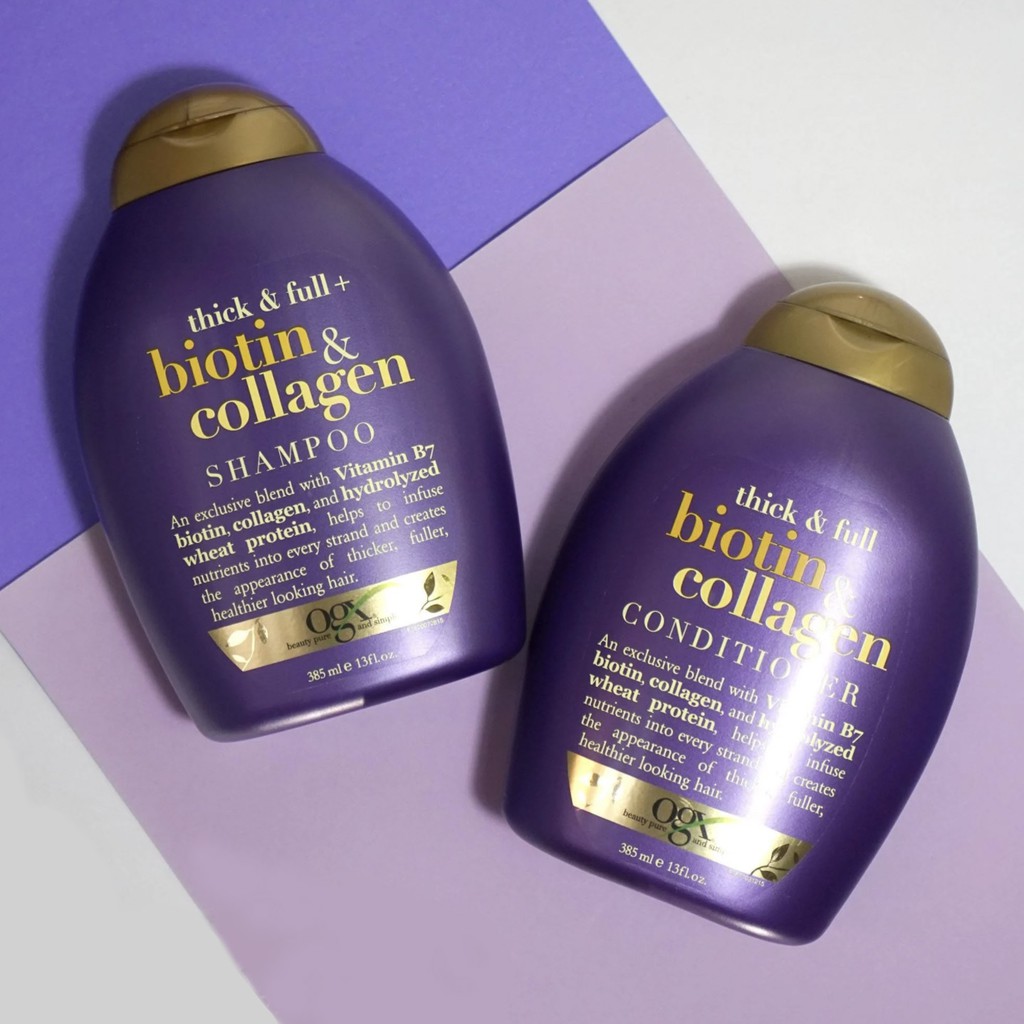 Ảnh Dầu Gội Dưỡng Tóc Dày Và Suôn Mượt OGX Thick and Full Biotin Collagen Shampoo 385ml 2