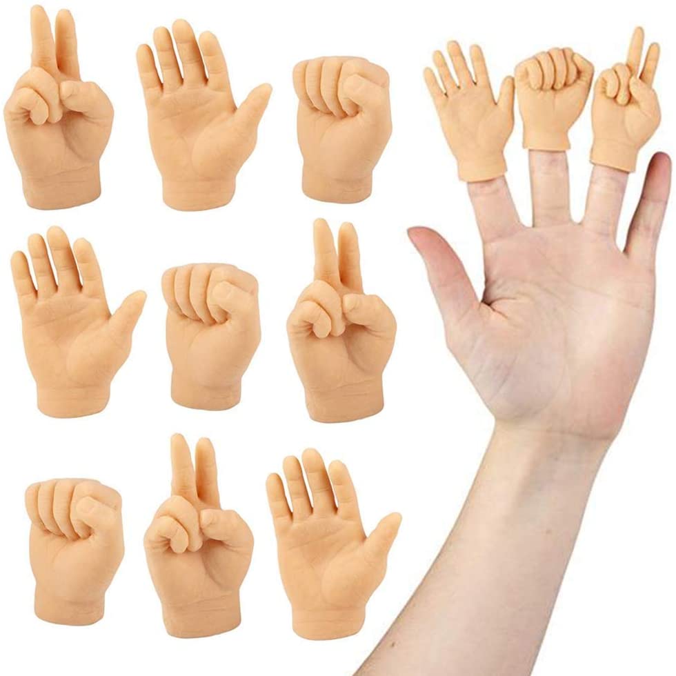 Con Rối Ngón Tay Bằng Cao Su Hình Bàn Chân Mèo Mini Vui Nhộn