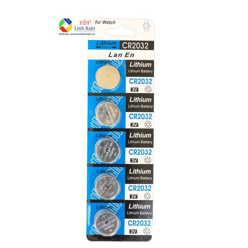 Vỉ 5 viên pin cúc áo CR2032 Lithium Battery 3V | Shopee Việt Nam