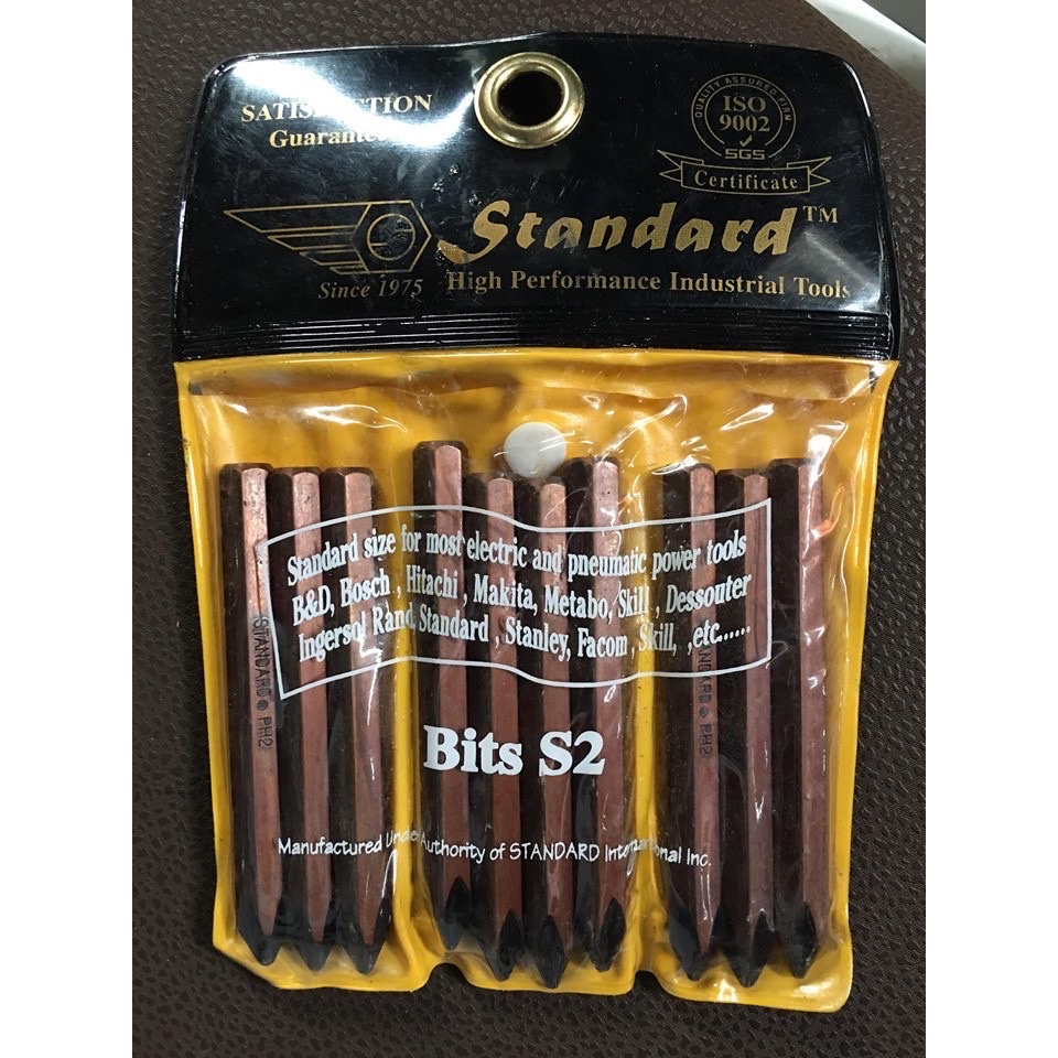 Mũi vít đóng nâu dài đầu nhọn STANDARD 8mm (hàng chính hãng)