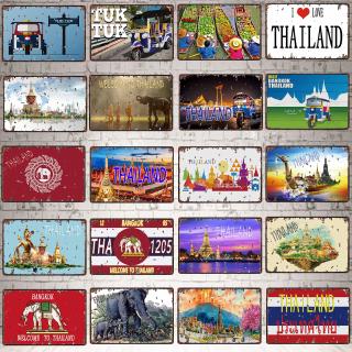 2020 Tarvel Thành Phố Tín Hiệu Bangkok Mảng Bám Kim Loại Vintage Voi Tấm Kim Loại Cho Tường Poster Thanh Nghệ Thuật Trang Trí Nhà DU-58851A