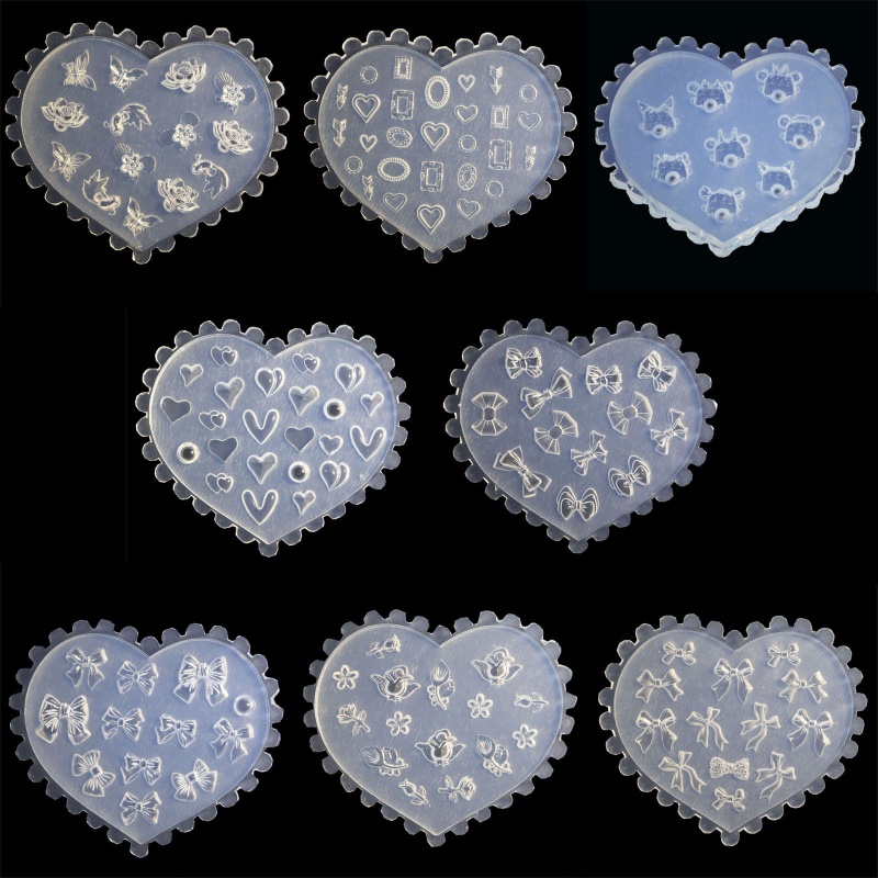 [SUIT] Khuôn Silicon 3D Móng Tay Nghệ Thuật Khắc Khuôn Cho DIY Nail Art Decoratio