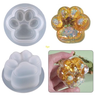 Khuôn làm trang sức thủ công hình chân mèo bằng silicone thiết kế đáng yêu