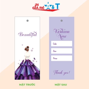 100Nhãn mác giấy quần áo thời trang cao cấp-HÀNG CÓ SẴN-tím số 9