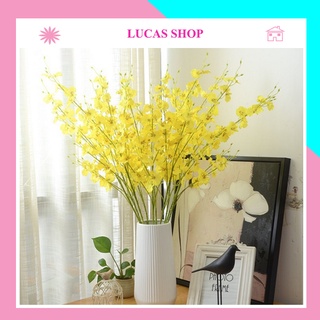 Combo 10 cành hoa giả - Hoa Lan vũ nữ Lucas 65cm trang trí đẹp, quý phái, sang trọng